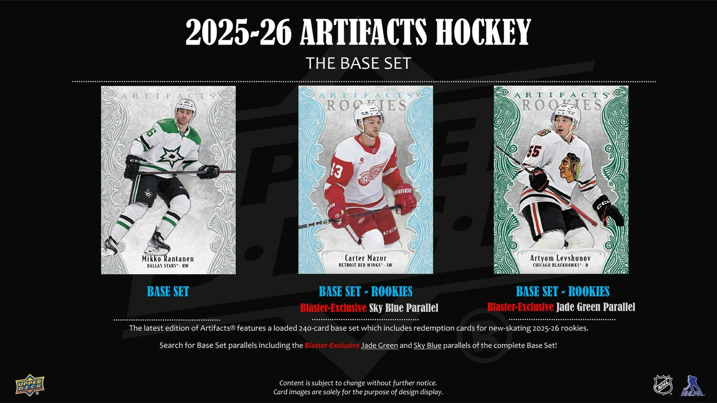 2025 - 26 Upper Deck Artifacts Hockey Blaster Box 053334012515 at King Card Canada