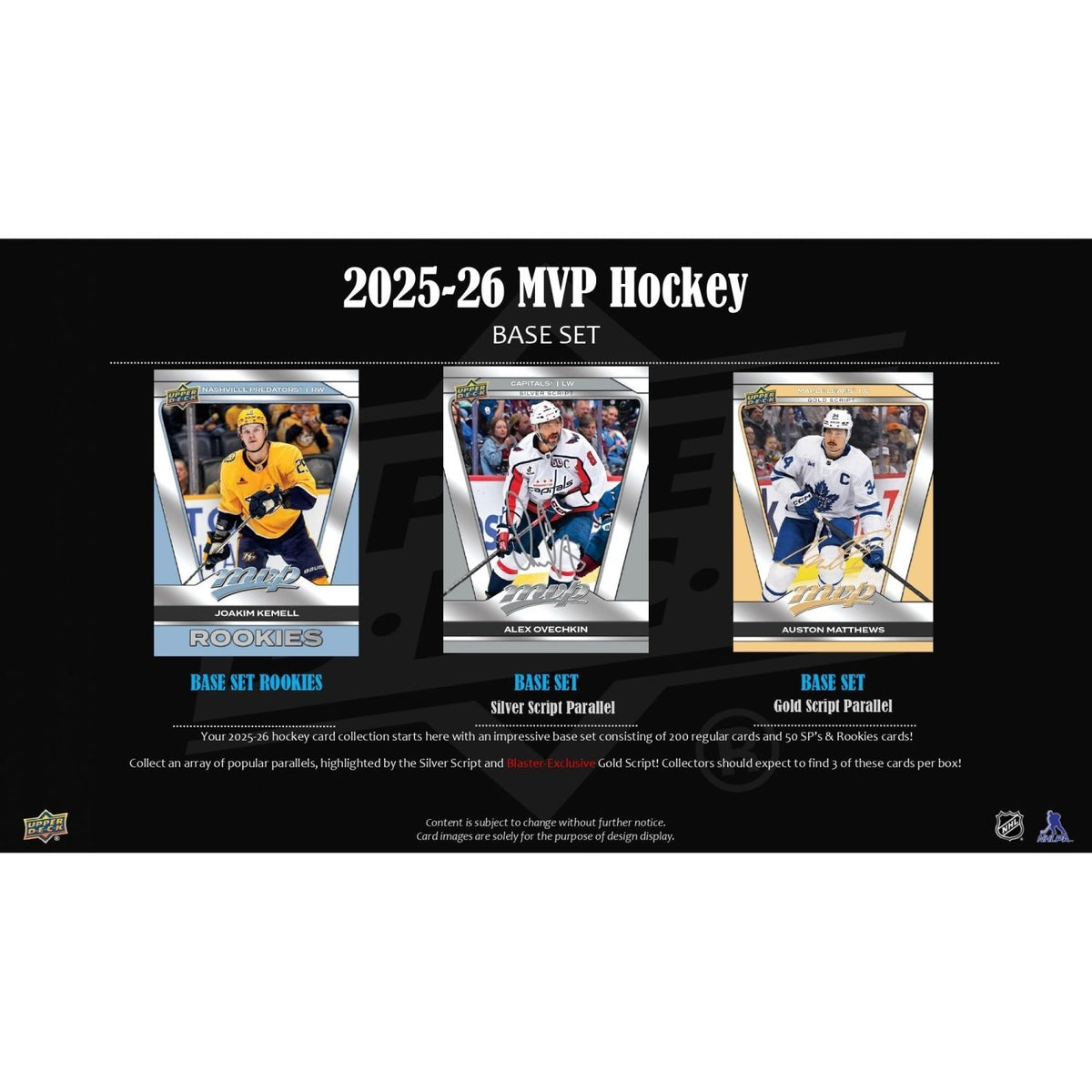 2025-26 Upper Deck MVP Hockey base set and parallels