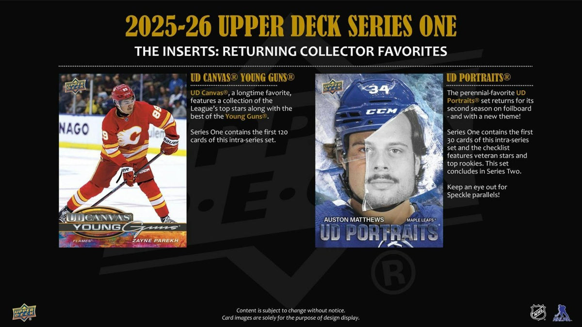 2025-26 Upper Deck Series 1 Hockey UD Canvas Young Guns and UD Portraits