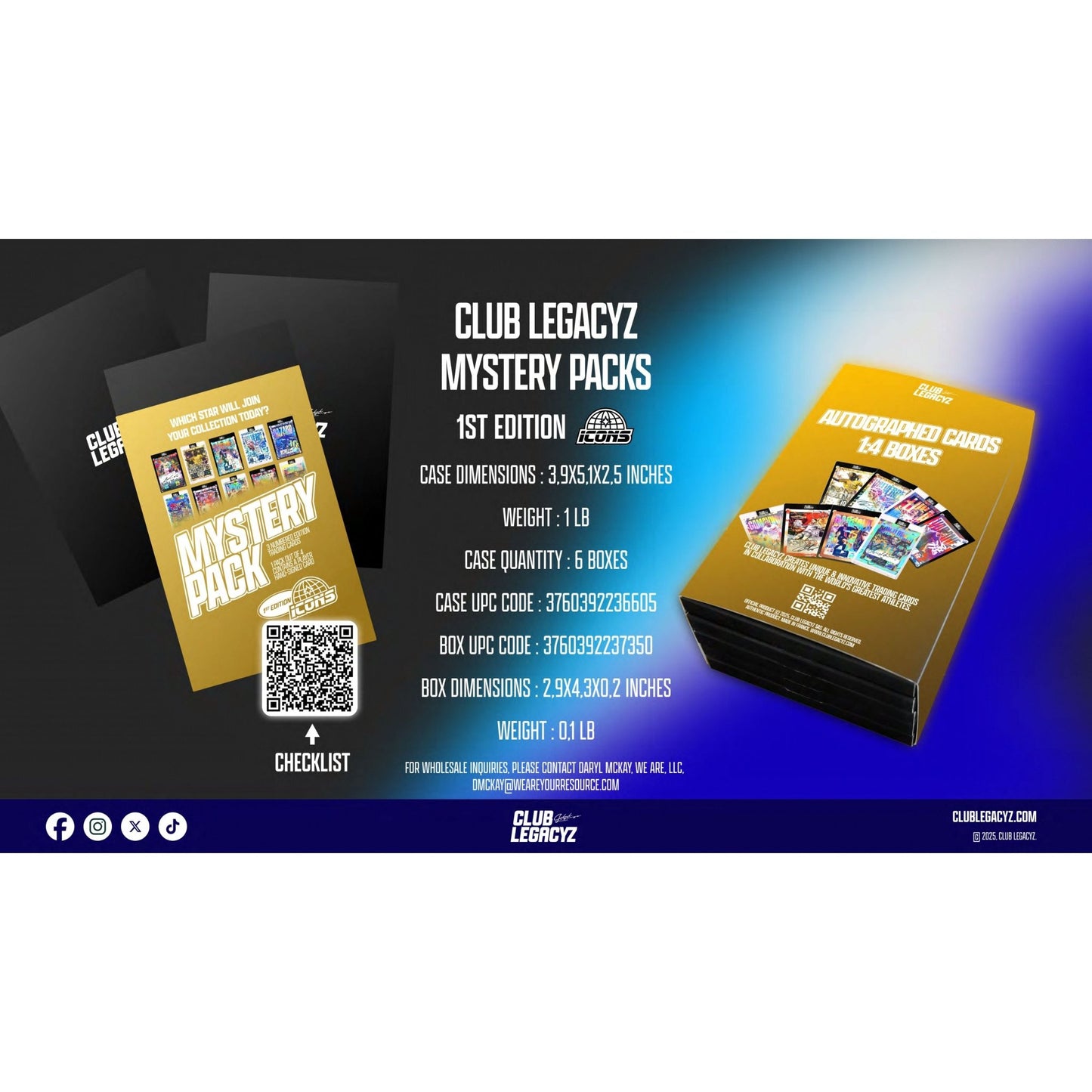2025 Club Legacyz Icons First Edition Soccer Mystery Pack 3760392237350 at King Card Canada