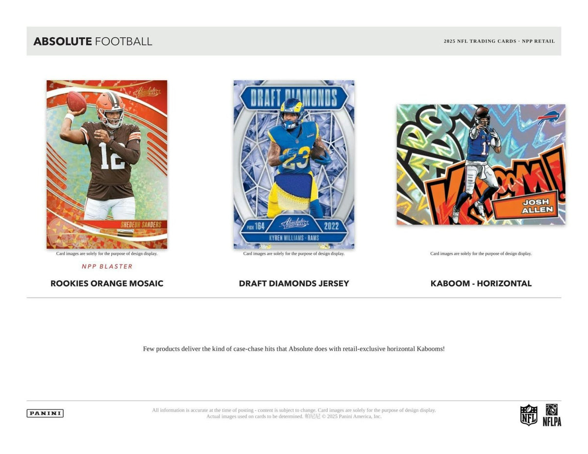 2025 Panini Absolute Football Cello Value Fat Pack Box 74613418663 at King Card Canada