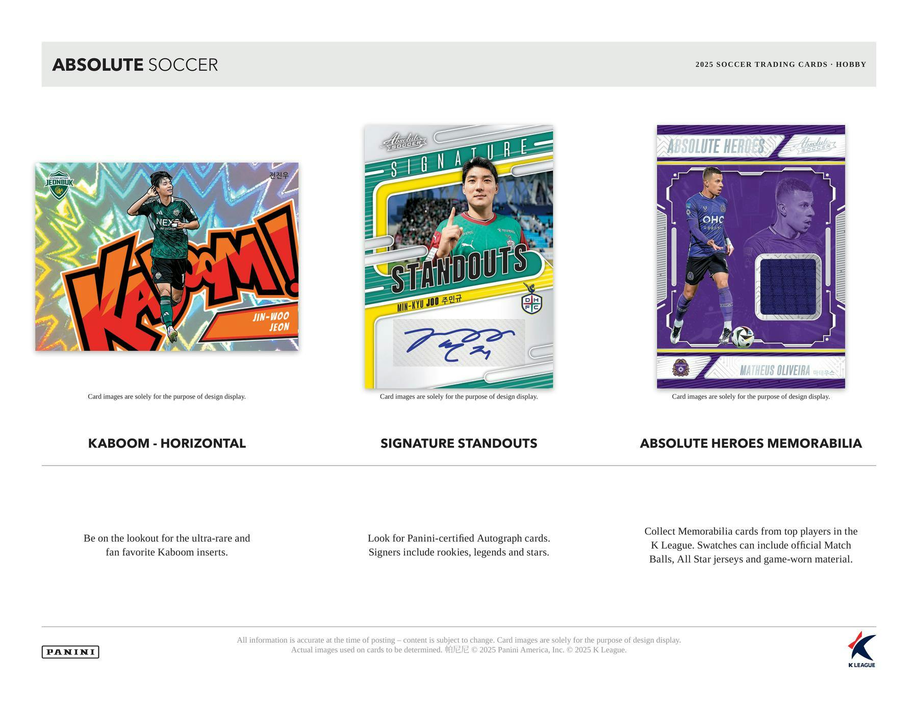 2025 Panini Absolute K League Soccer Hobby Box 746134178313 at King Card Canada