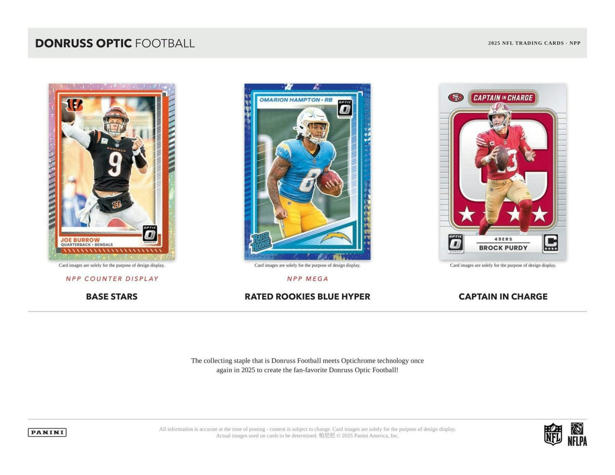 2025 Panini Donruss Optic Football Cello Value Fat Pack Box 746134188398 at King Card Canada