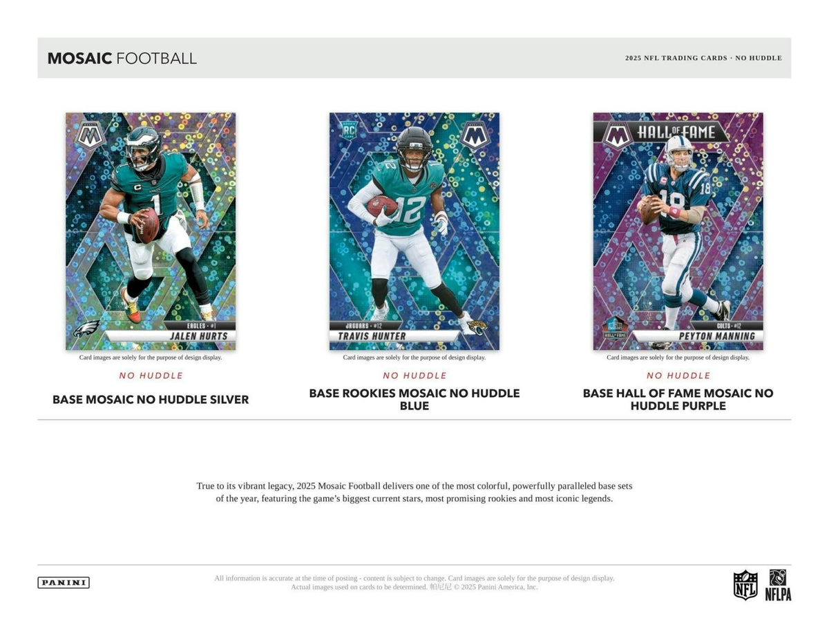 2025 Panini Mosaic Football No Huddle Box 746134186158 at King Card Canada