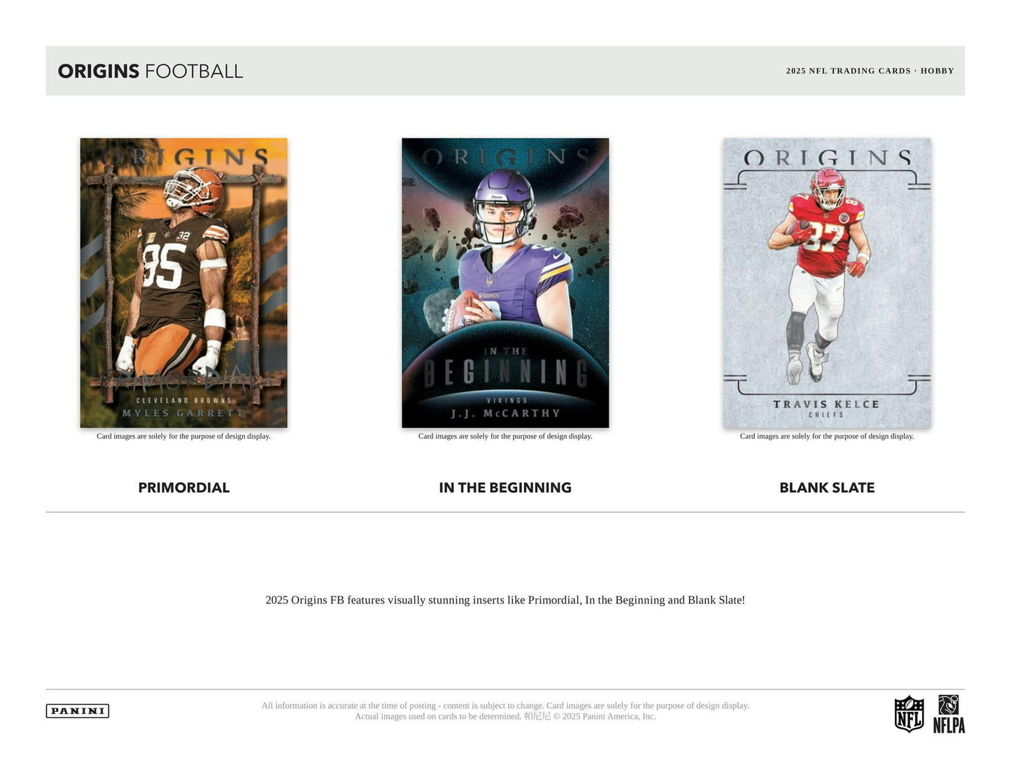 2025 Panini Origins Football Hobby Box 746134185885 at King Card Canada