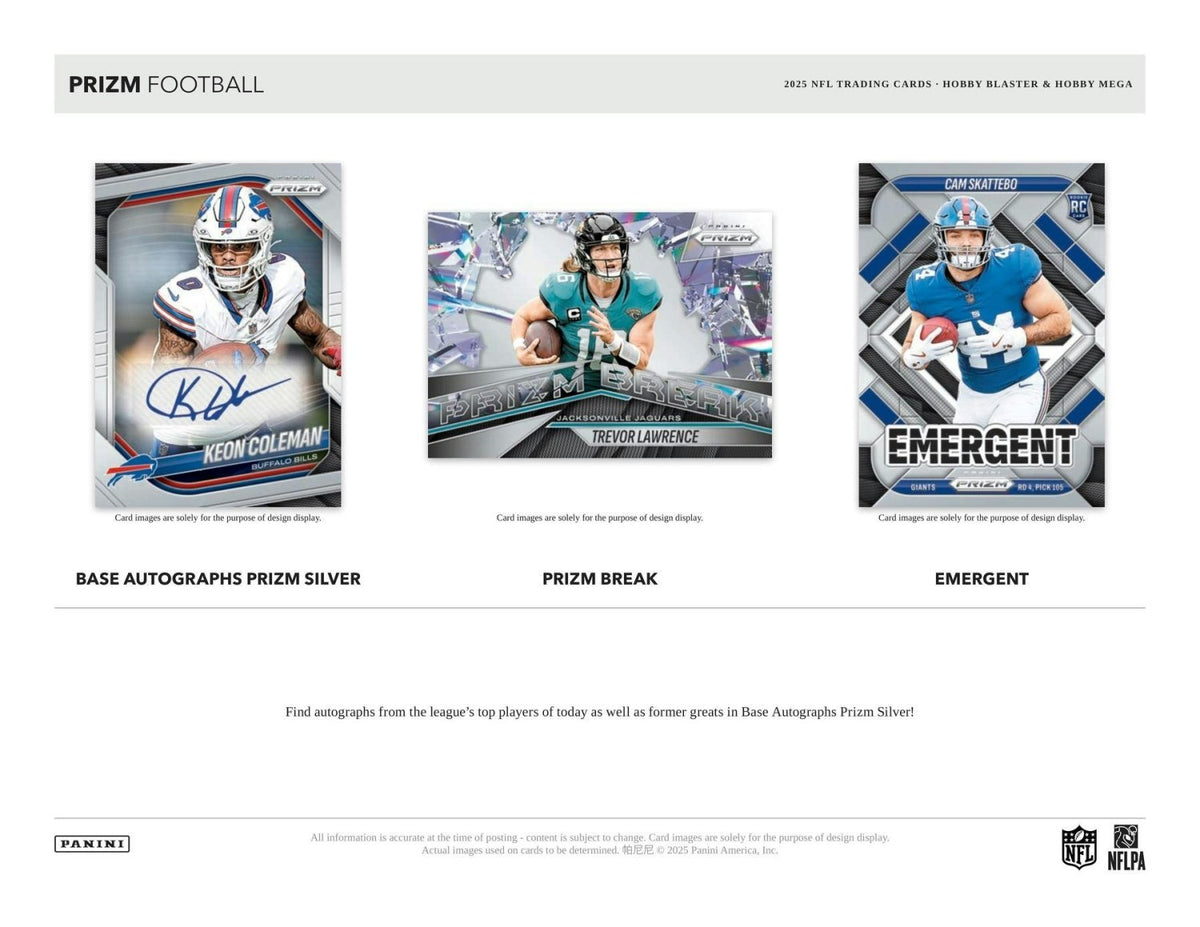 2025 Panini Prizm Football Hobby Mega Box 746134187780 at King Card Canada