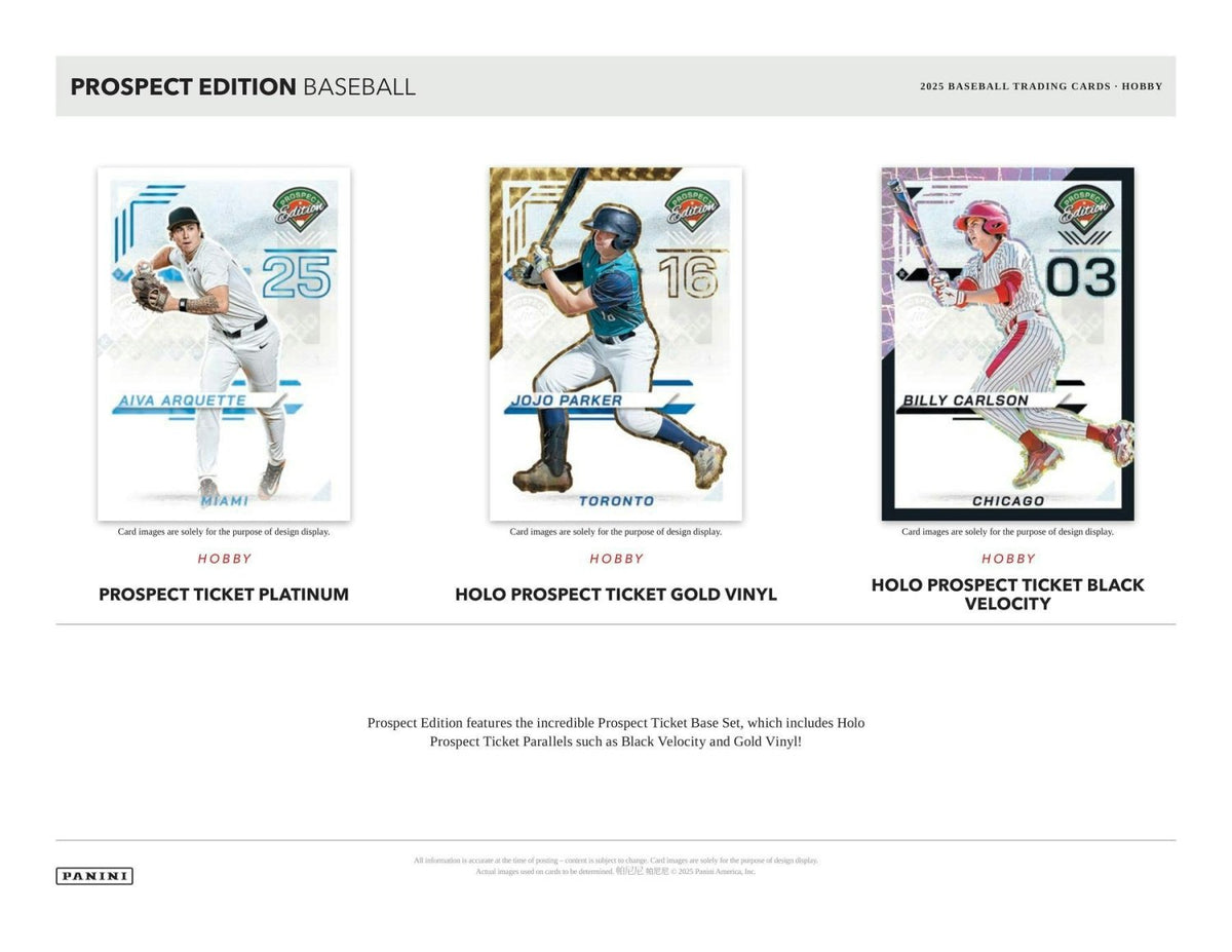 2025 Panini Prospect Edition Baseball Hobby Box 746134182655 at King Card Canada
