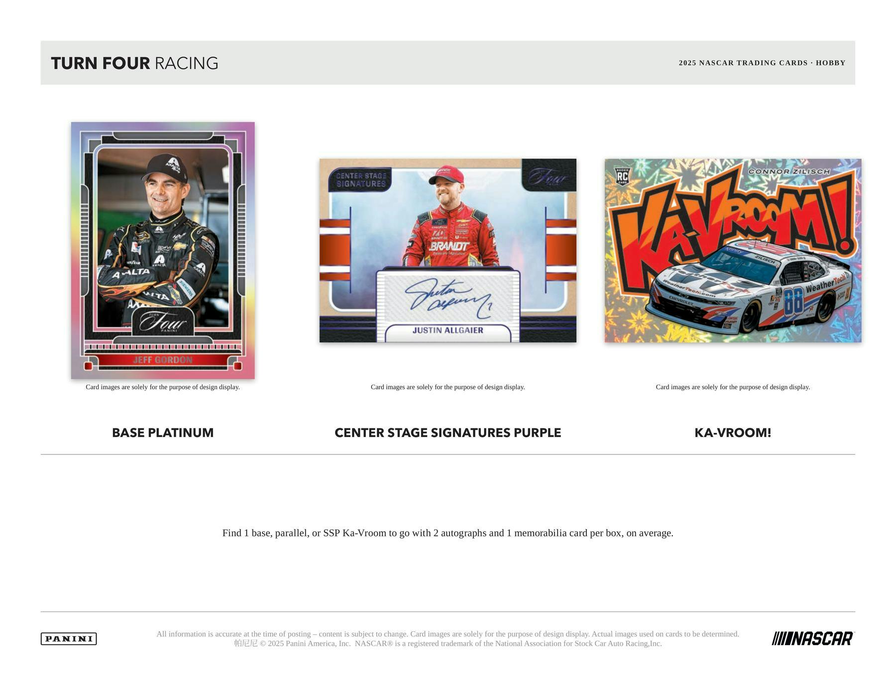 2025 Panini Turn Four NASCAR Racing Hobby Box 746134183270 at King Card Canada