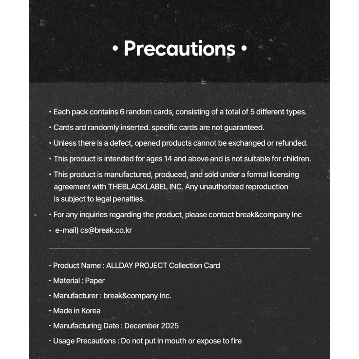 2025 Teleca ALLDAY PROJECT Trading Card Hobby Box 8800260770376 at King Card Canada