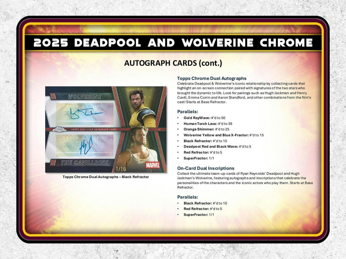 2025 Topps Chrome Deadpool Trading Cards Blaster Value Box 887521148608 at King Card Canada