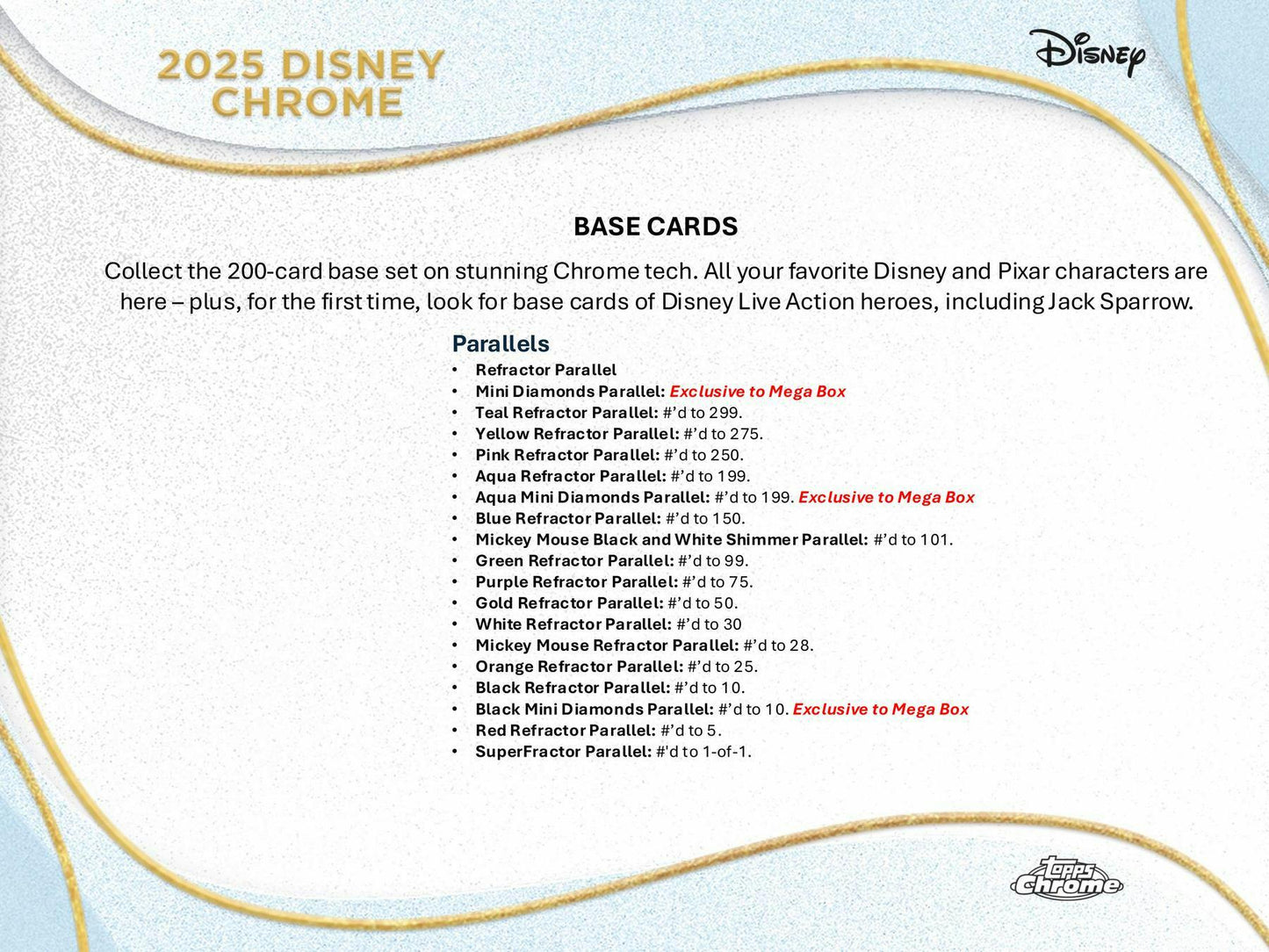 2025 Topps Chrome Disney Mega Box 887521146383 at King Card Canada