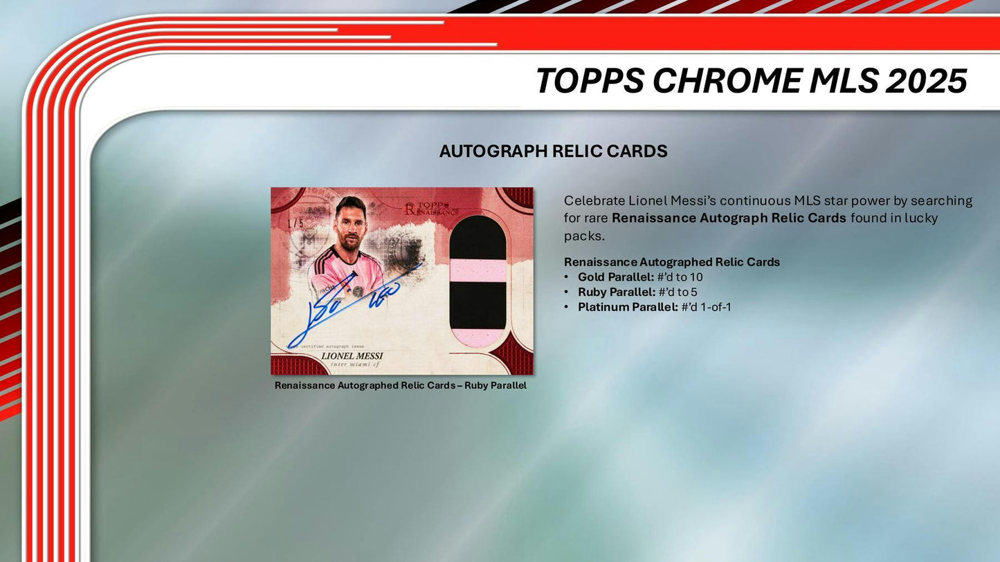 2025 Topps Chrome MLS Major League Soccer Blaster Value Box 887521148424 at King Card Canada
