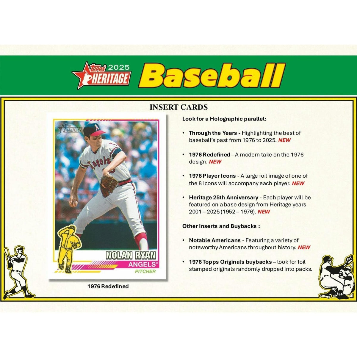 2025 Topps Heritage Baseball Blaster Value Box 887521135523 at King Card Canada