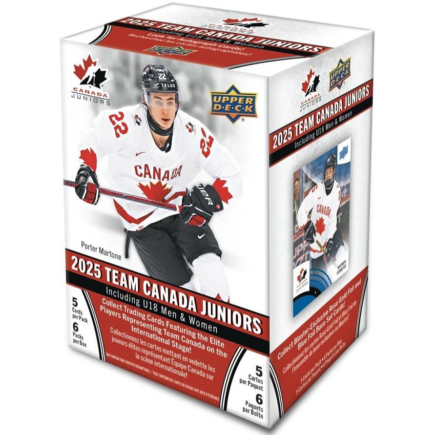 2025 Upper Deck Team Canada Juniors Hockey Blaster Box 053334071468 at King Card Canada