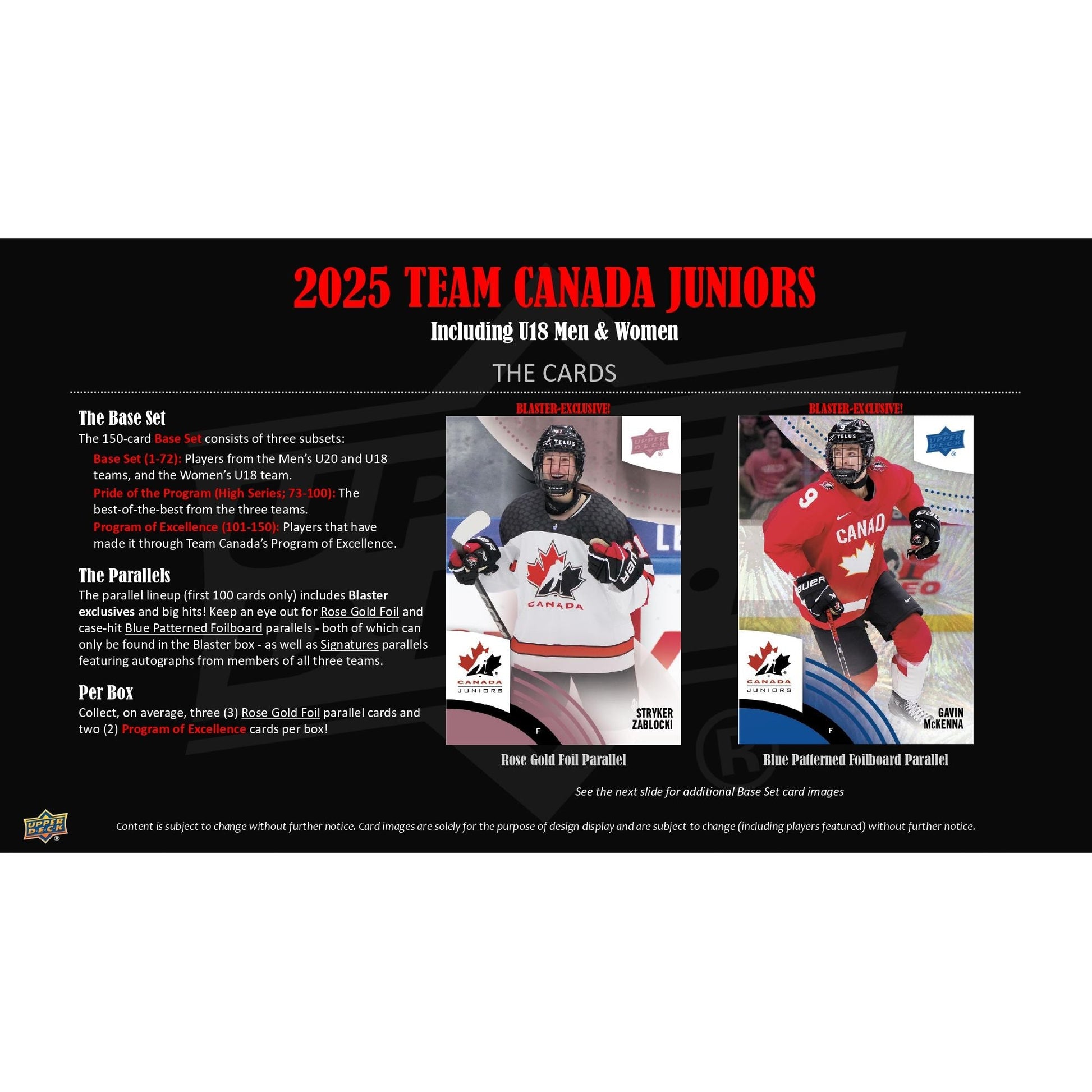 2025 Upper Deck Team Canada Juniors Hockey Blaster Box 053334071468 at King Card Canada