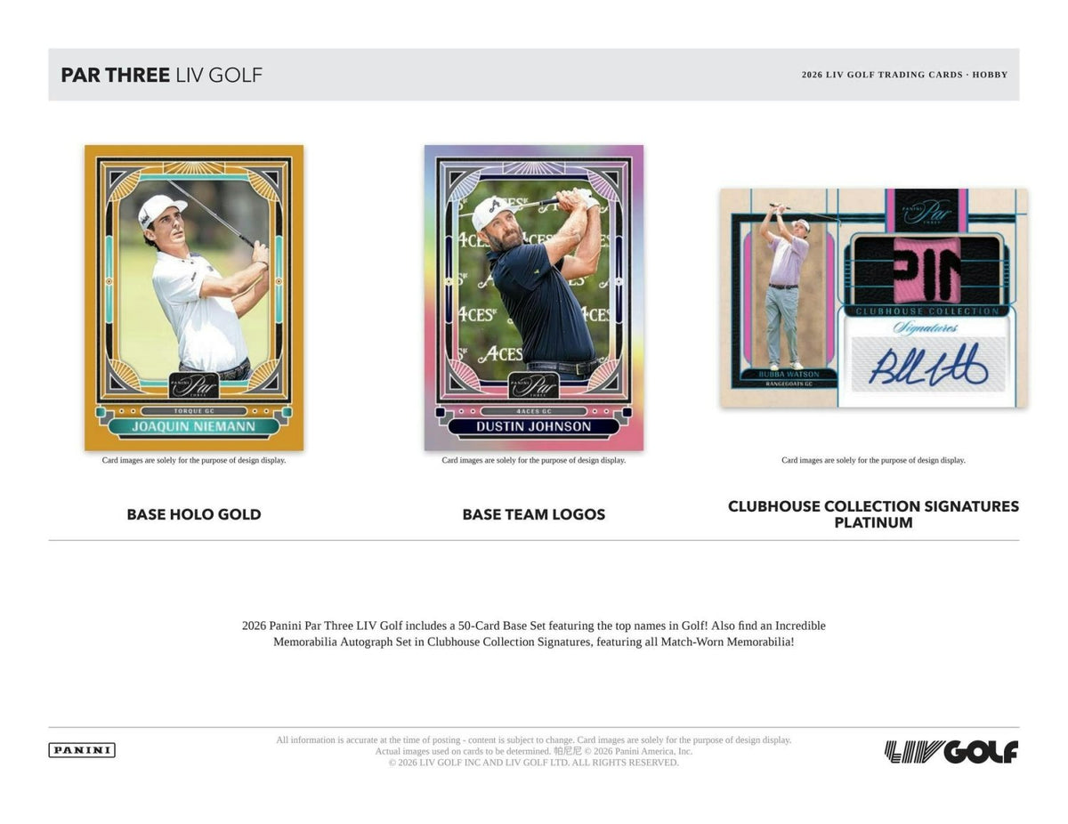 2026 Panini Par Three LIV Golf Hobby Box 746134197567 at King Card Canada