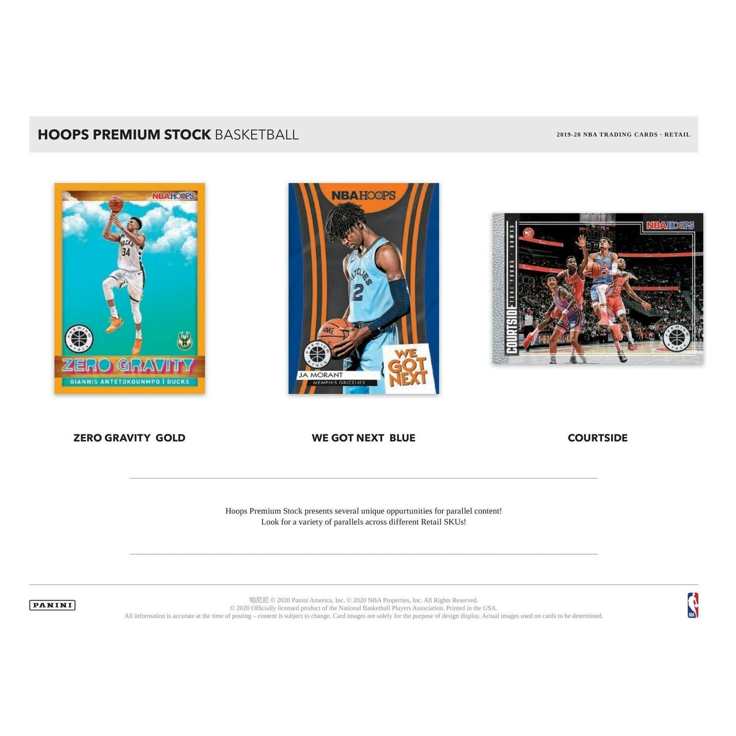 2029 - 20 Panini NBA Hoops Premium Stock Basketball Cello Value Fat Pack Box 613297979784 at King Card Canada