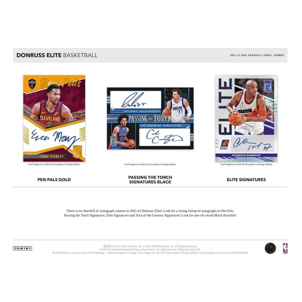 2021-22 Donruss Elite Basketball Pen Pals Gold, Passing the Torch Signatures and Elite Signatures