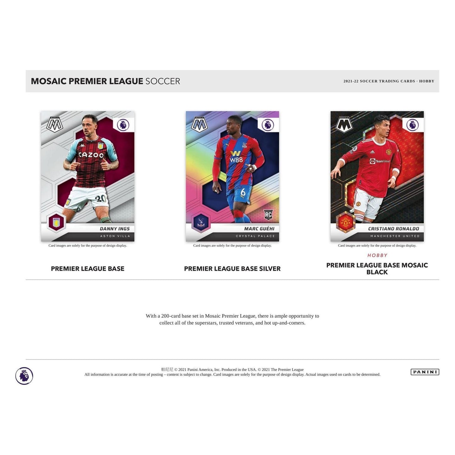 2021 - 22 Panini Mosaic EPL English Premier League Soccer Hobby Box at King Card Canada