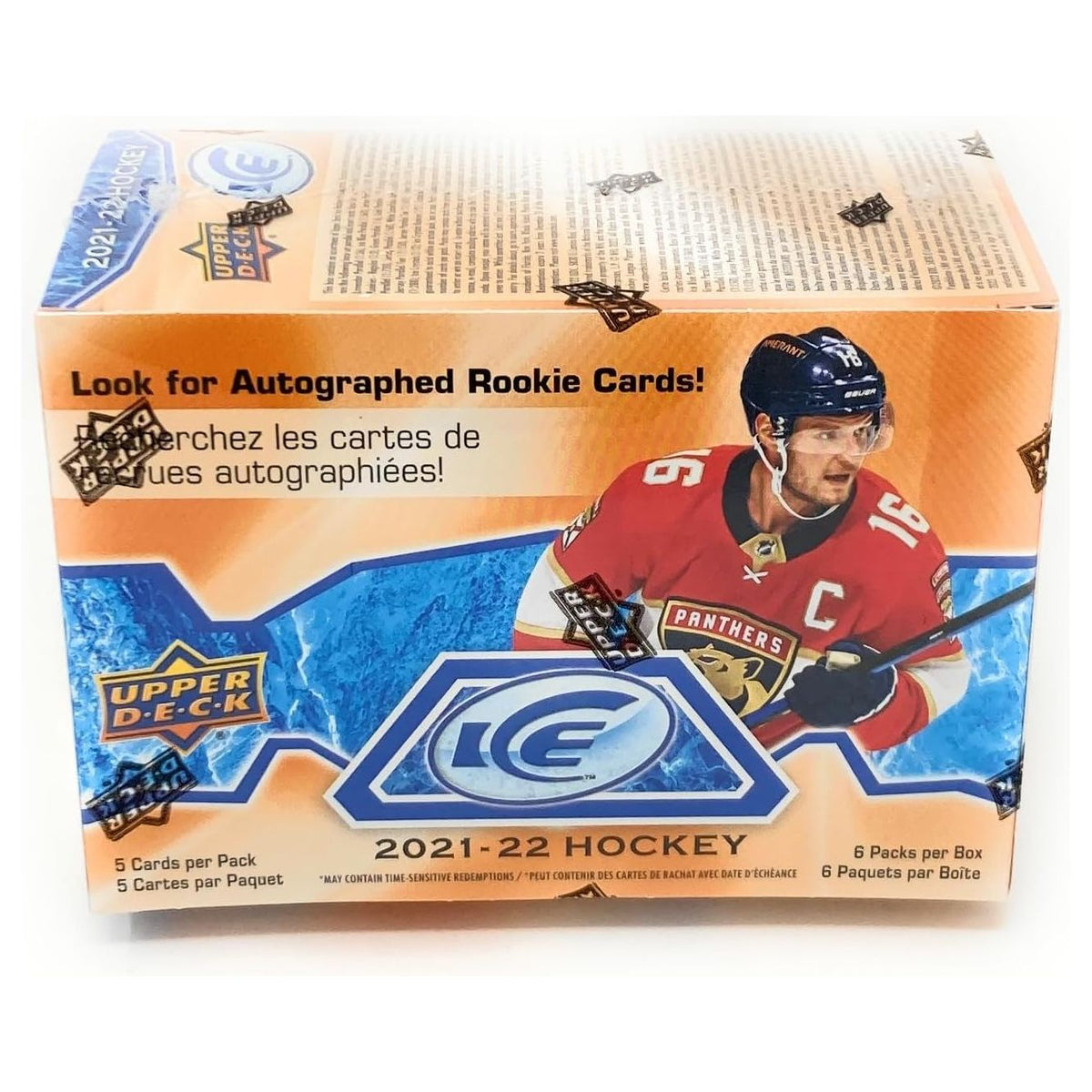 2021-22 Upper Deck ICE Hockey Blaster Box, horizontal panel view