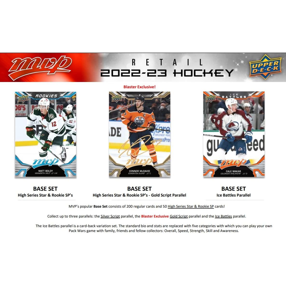 2022 - 23 Upper Deck MVP Hockey Blaster Pack at King Card Canada