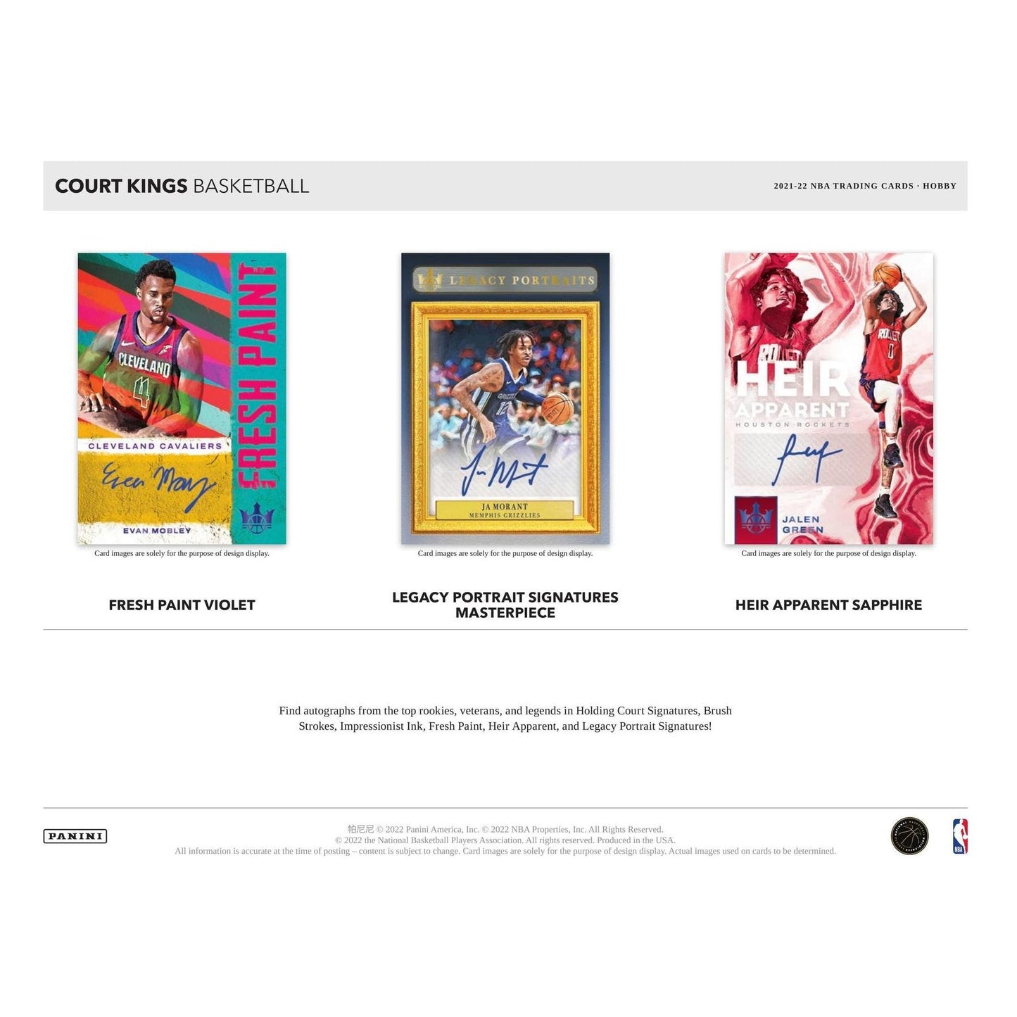 2021 - 22 Panini Court Kings Basketball Hobby Box at King Card Canada