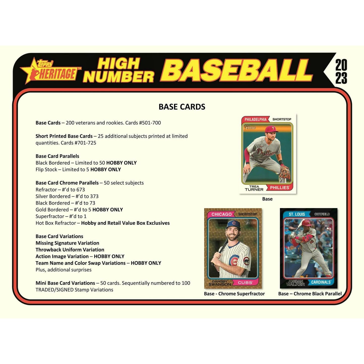 2023 Topps Heritage High Number Baseball Hobby Box