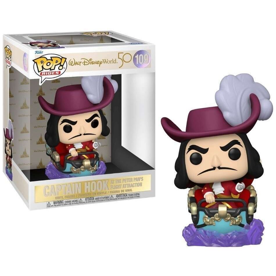 Funko POP! Rides #109 (Walt Disney World 50th Anniversary) - Captain Hook (VERY MINOR BOX DAMAGE) at King Card Canada