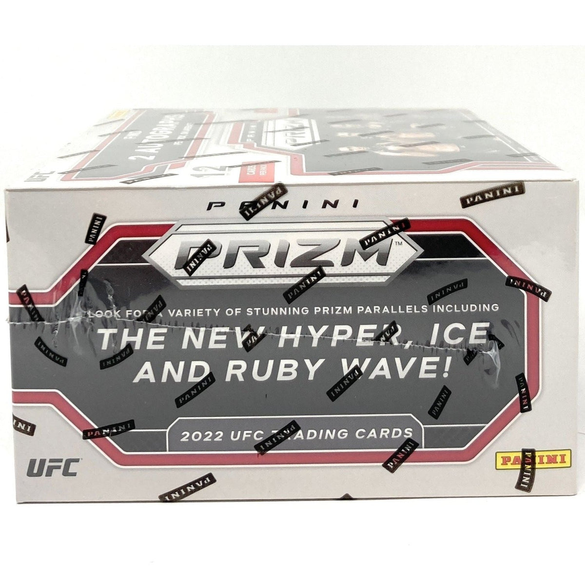 2022 Panini Prizm UFC Hobby Box side: new Hyper, Ice and Ruby Wave Prizm parallels