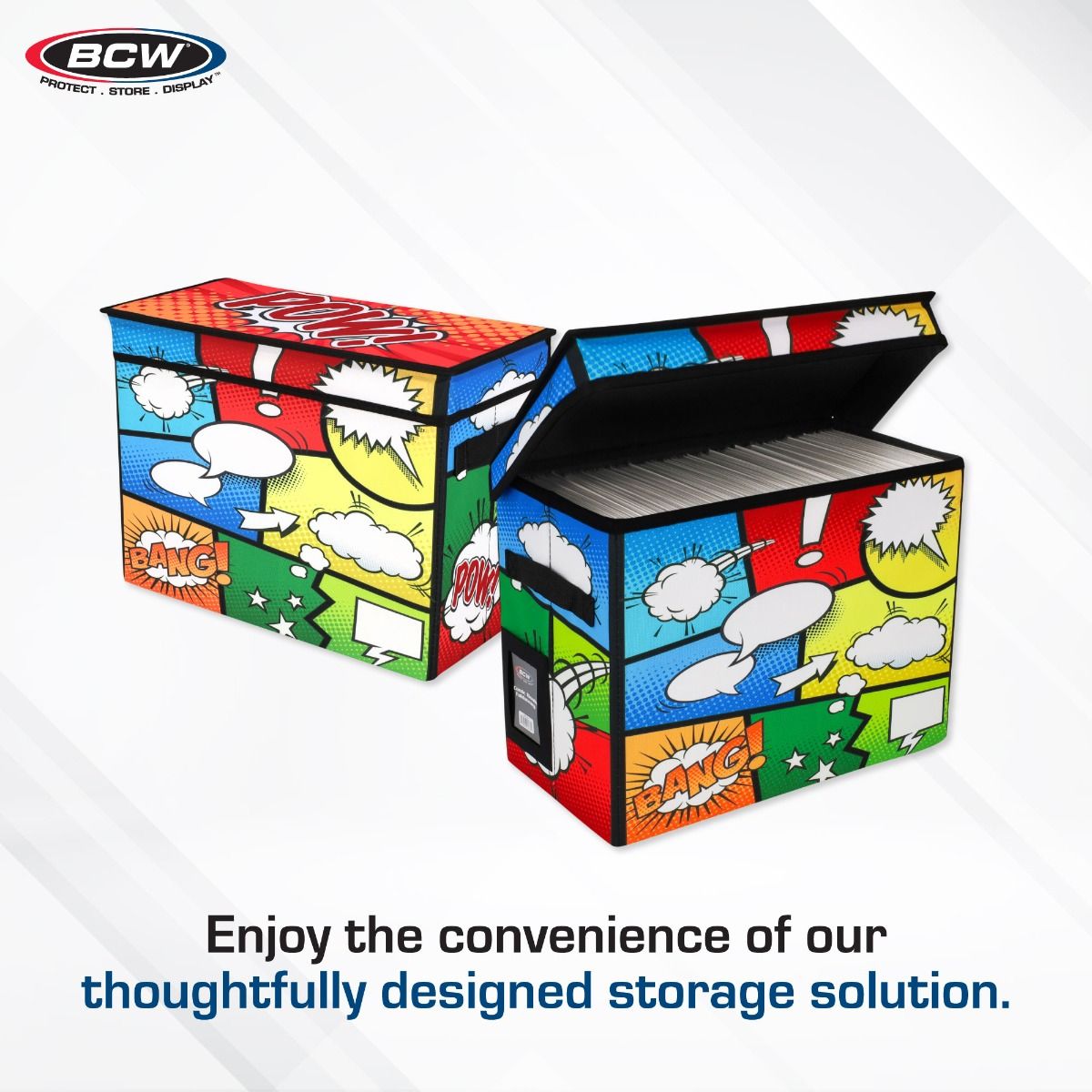BCW Comic Book Foldaway Storage Box (POW!) 722626010736 at King Card Canada