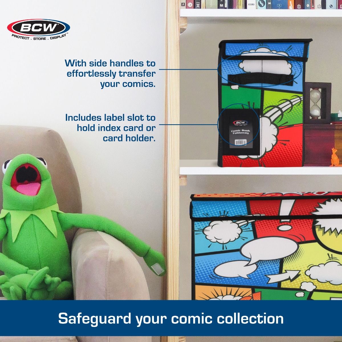 BCW Comic Book Foldaway Storage Box (POW!) 722626010736 at King Card Canada