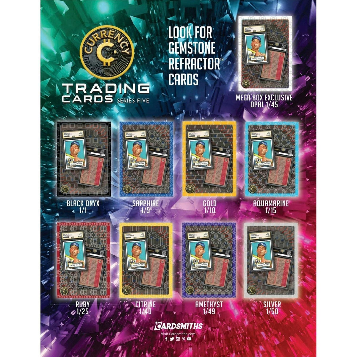 Cardsmiths Currency Trading Cards Series 5 Mega Box 840282637767 at King Card Canada