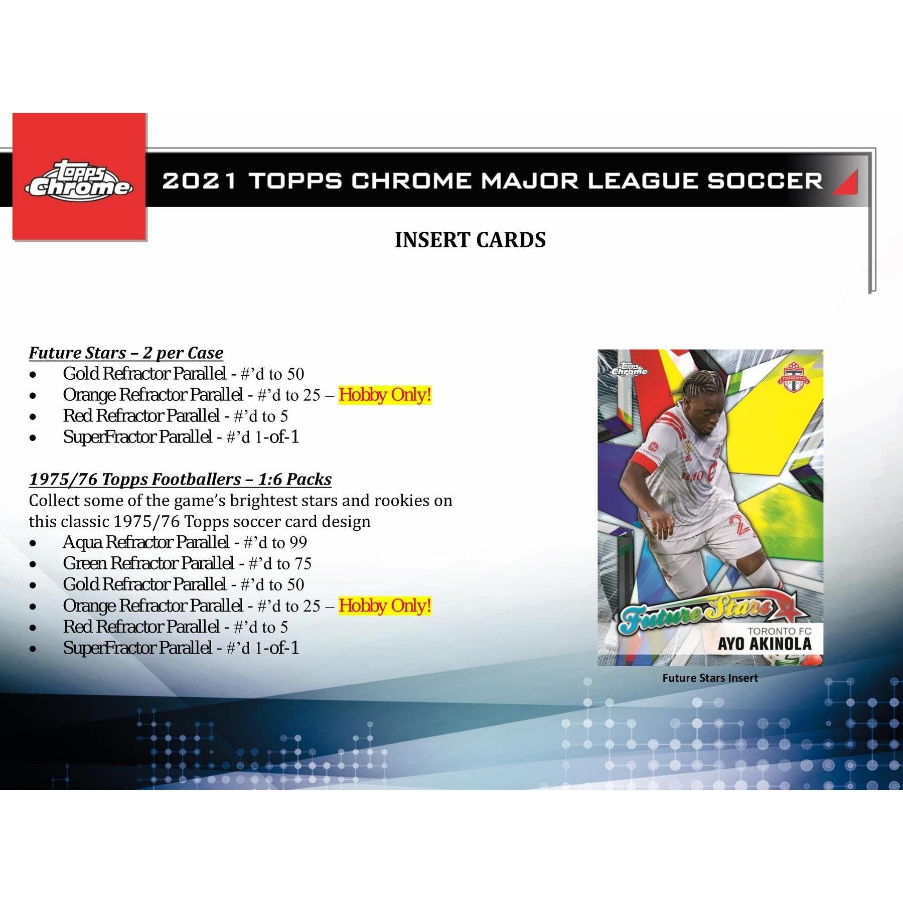 2021 Topps Chrome MLS Soccer Hobby Box at King Card Canada