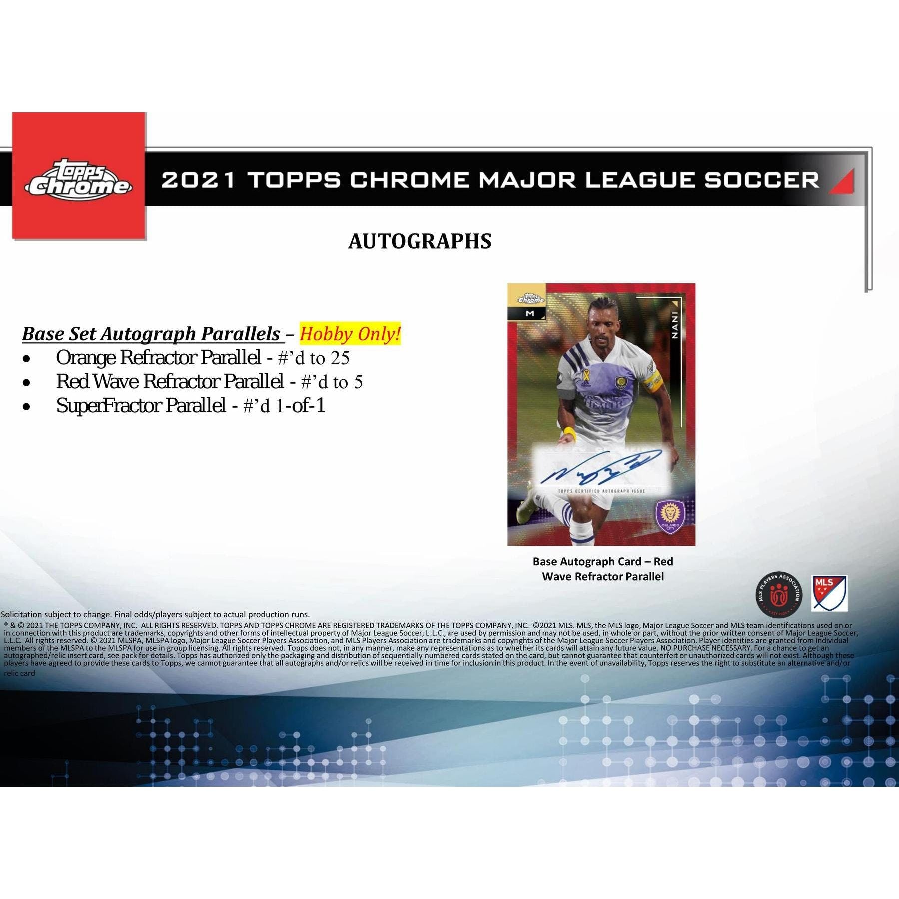 2021 Topps Chrome MLS Soccer Hobby Box at King Card Canada