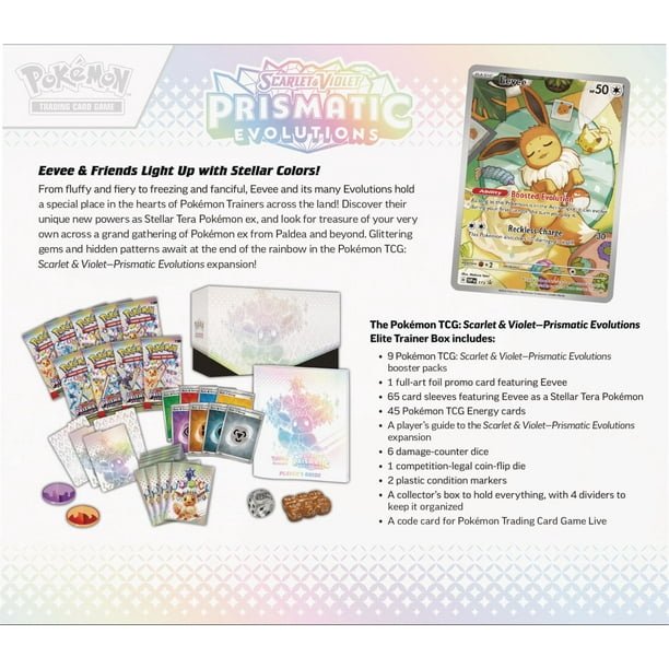 Pokemon Prismatic Evolutions Elite Trainer Box (MINOR DAMAGE) 196214105133 at King Card Canada