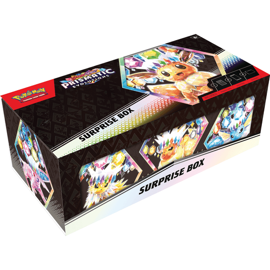 Pokemon Prismatic Evolutions Surprise Box 0196214105966 at King Card Canada