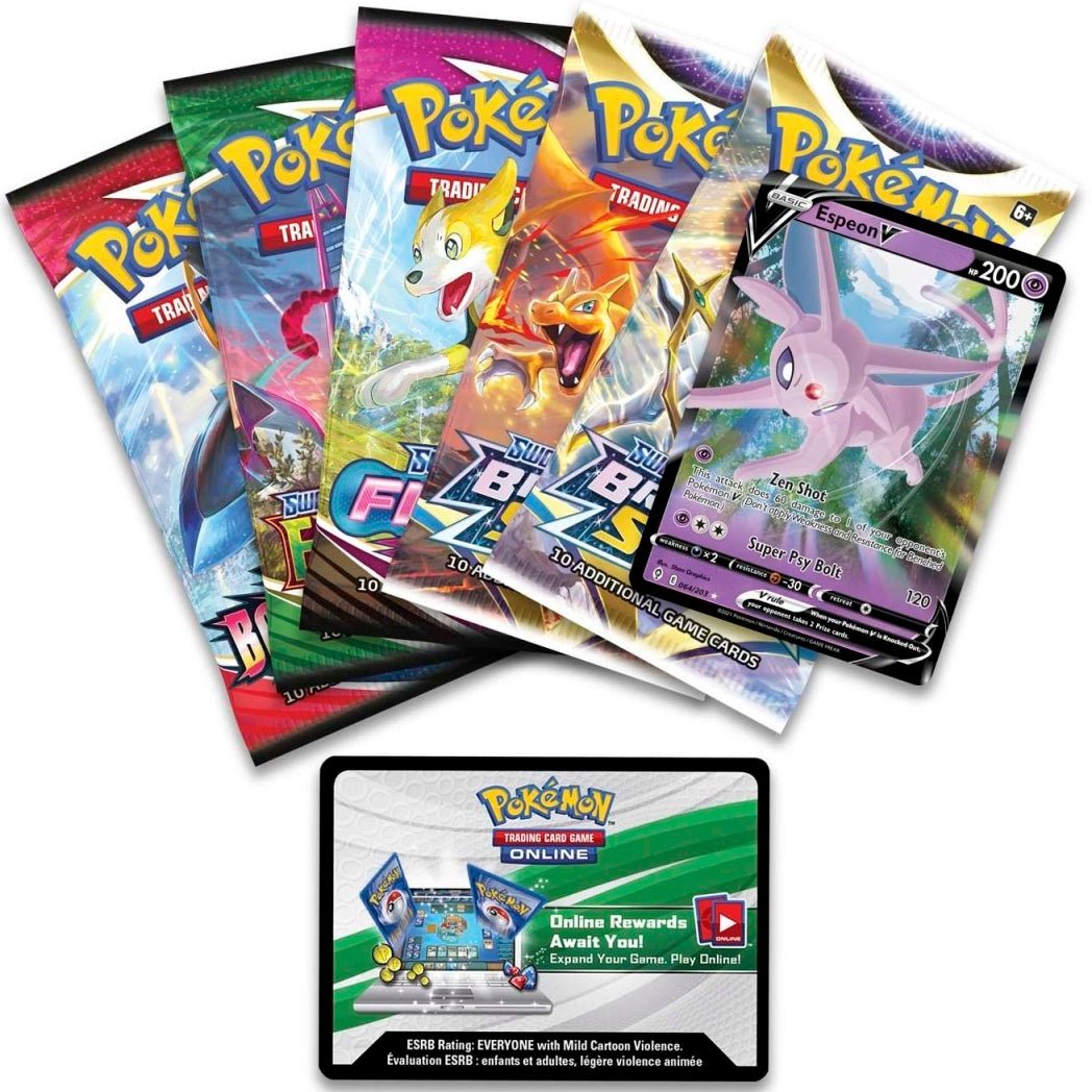 Pokemon V Heroes Tin (Espeon V) 0820650851322 at King Card Canada