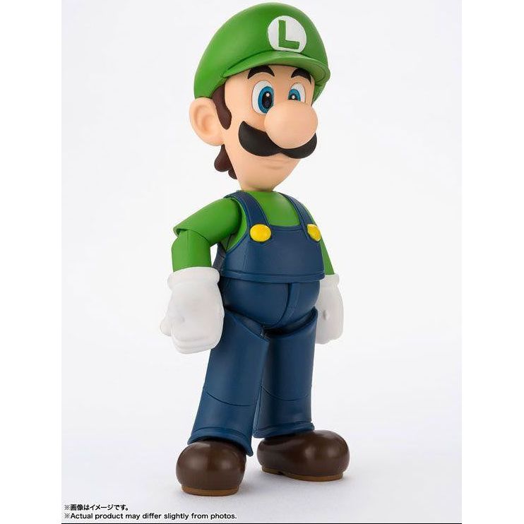 S.H.Figuarts Luigi figure standing, three-quarter view