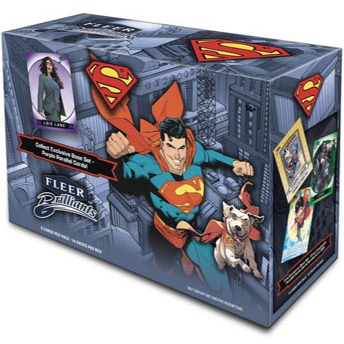 Upper Deck Fleer Brilliants Superman Trading Cards Mega Box 053334446716 at King Card Canada