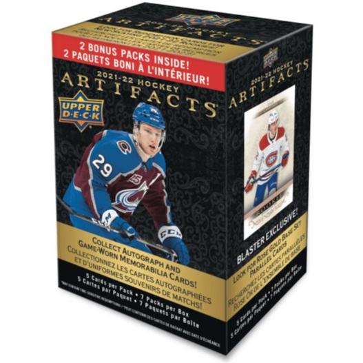 2021-22 Upper Deck Artifacts Hockey Blaster Box, 2 bonus packs, Colorado Avalanche player