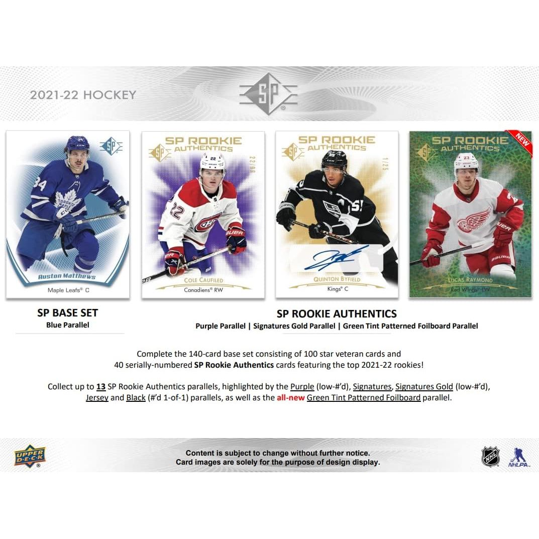 2021 - 22 Upper Deck SP Hockey Hanger Pack at King Card Canada