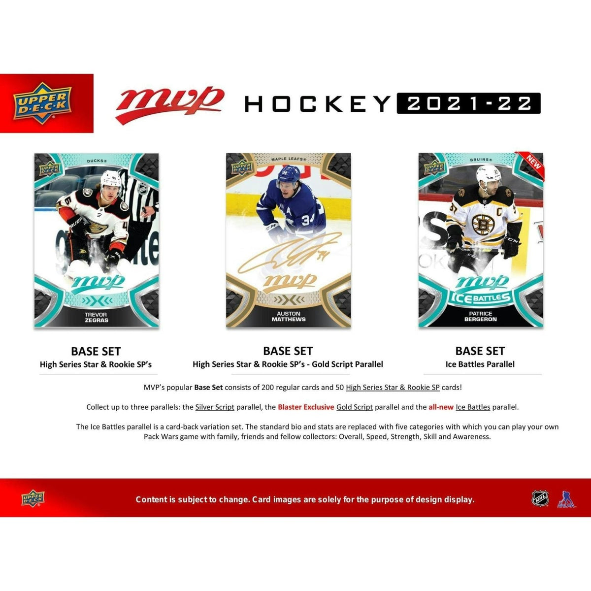 2021 - 22 Upper Deck MVP Hockey Complete Factory Set at King Card Canada
