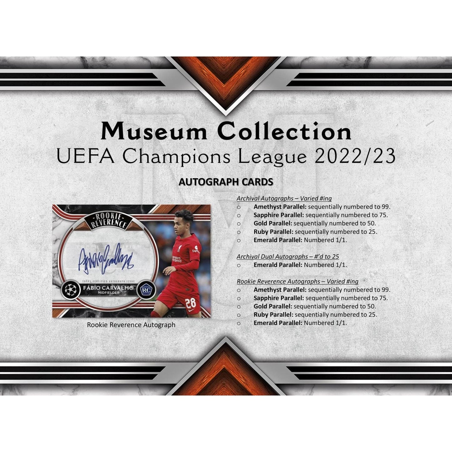 2022 - 23 Topps Museum Collection UEFA Champions League Soccer Hobby Box at King Card Canada