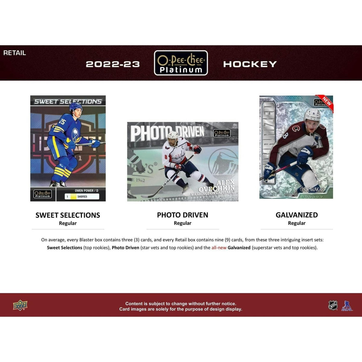 2022 - 23 Upper Deck O - Pee - Chee Platinum Hockey Blaster Box at King Card Canada
