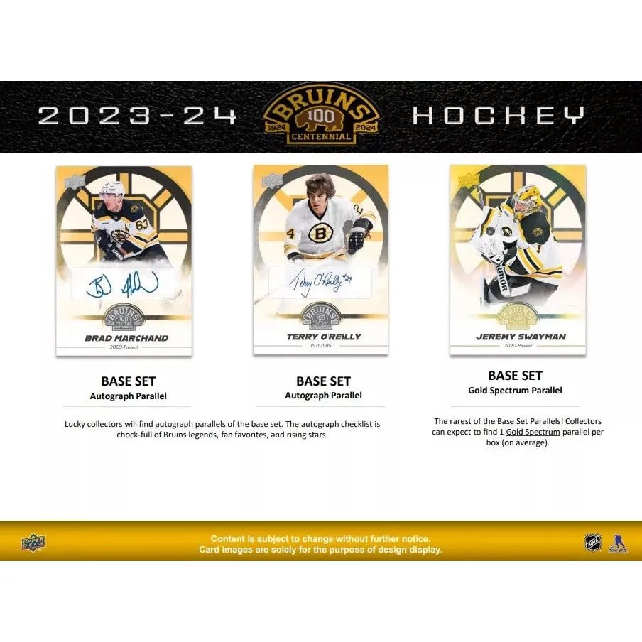 2023 - 24 Upper Deck Boston Bruins Centennial Box Set at King Card Canada