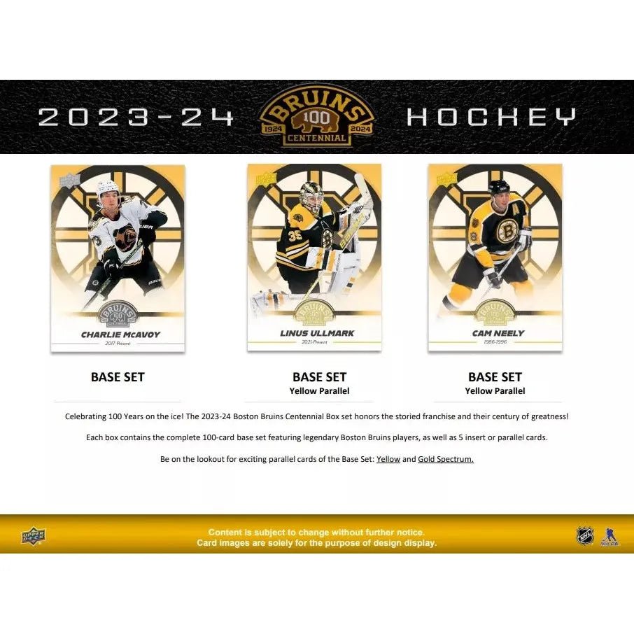 2023 - 24 Upper Deck Boston Bruins Centennial Box Set at King Card Canada
