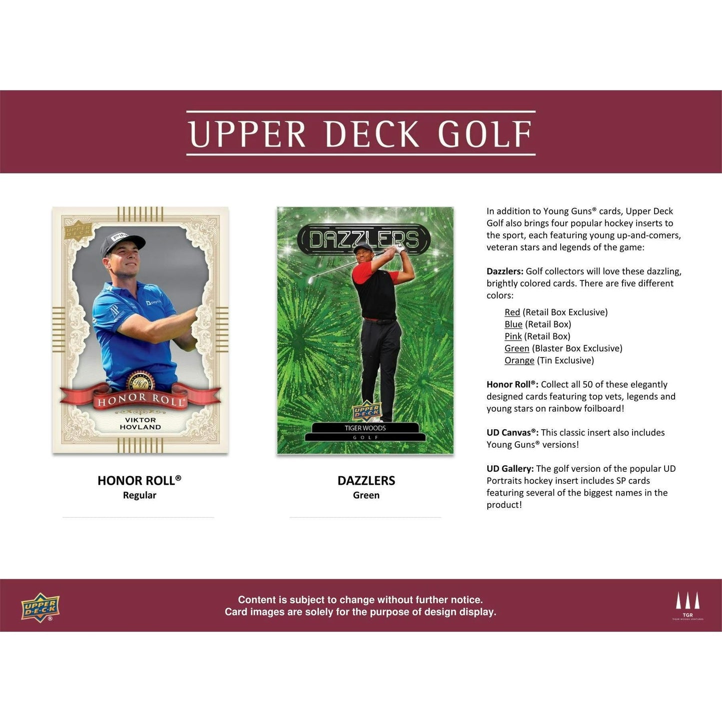 2024 Upper Deck Golf Collector's Tin at King Card Canada