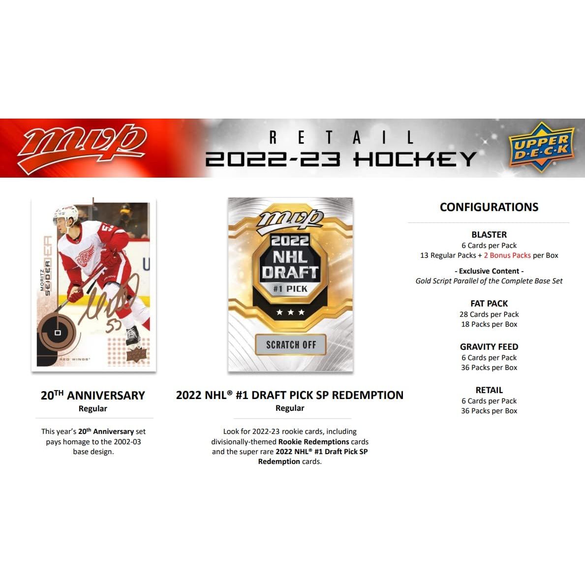 2022 - 23 Upper Deck MVP Hockey Blaster Pack at King Card Canada