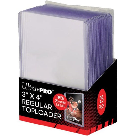 Ultra Pro 3" x 4" Regular Toploaders and Soft Sleeves Bundle (Pack of 25) at King Card Canada