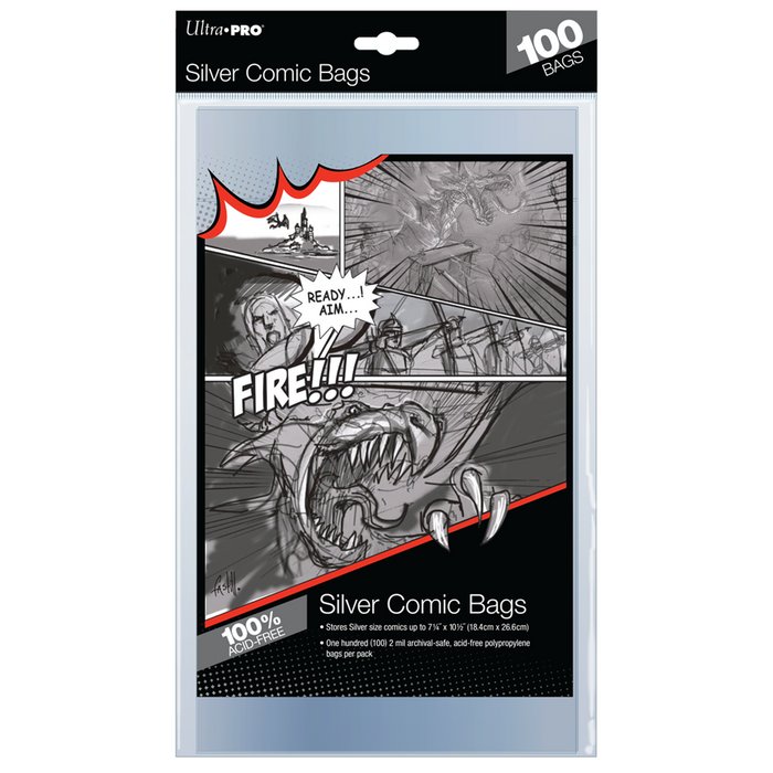 Ultra Pro Silver Age Size Comic Bags (100 Pack) at King Card Canada